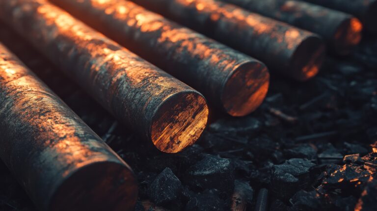 Billets in a forge